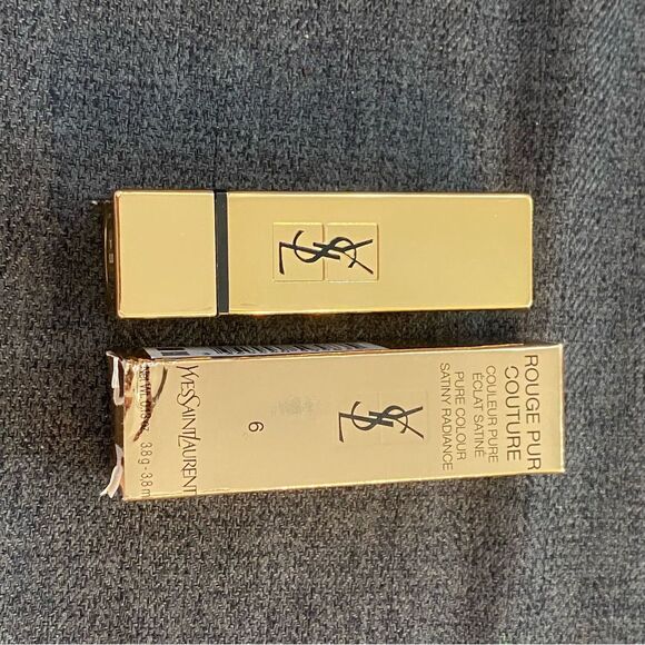 YSL 06 Rouge Pur Couture Rose Bergamasque lipstick silky 3.8G rare discontinued - Picture 11 of 11